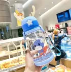 Plastic Sipper Water Bottle for Kids, Multicolor, 600 ml