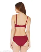 Cotton Blend Solid Lingerie Set for Women 