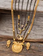 Combo of 4 Pcs Mangalsutras with Earrings Set for Women 