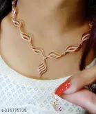 Alloy Necklace with Earrings for Women 