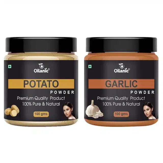 Natural Potato & Garlic Powder for Skin & Hair (Pack of 2, 100 g)