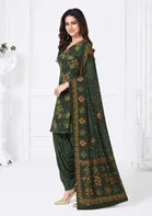 Floral Crepe Punjabi Suit Material for Women 