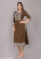 Rayon Solid Kurti for Women 