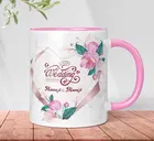 Bride Loading Printed Heart Handle Mug Microwave Safe Ceramic Tea Coffee 