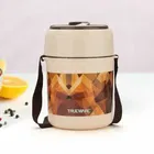 ट्रूवेयर ऑफिस प्लस 3 BPA फ्री प्लास्टिक लंच बॉक्स विथ 3 स्टेनलेस स्टील कंटेनर्स 300 ml x 2, 200 ml x 1