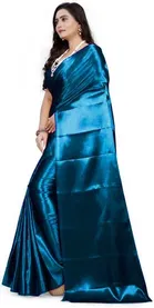 Satin Solid Saree for Women 