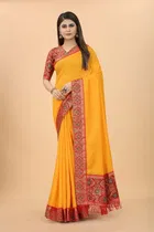 Women's Saree with Unstitched Blouse 