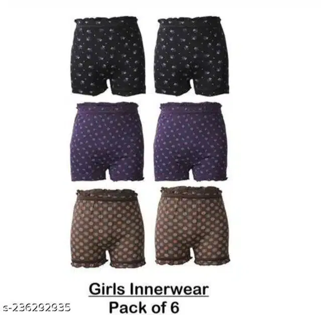 Cotton Innerwear Shorts for Kids (Multicolor, 3-6 Months) (Pack of 6)