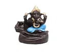 Resin Hand Carved Lord Ganesh Backflow Incense Holder Showpiece 