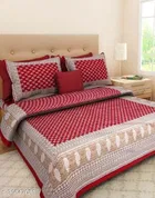 Cotton Queen Bedsheet with 2 Pillow Cover 