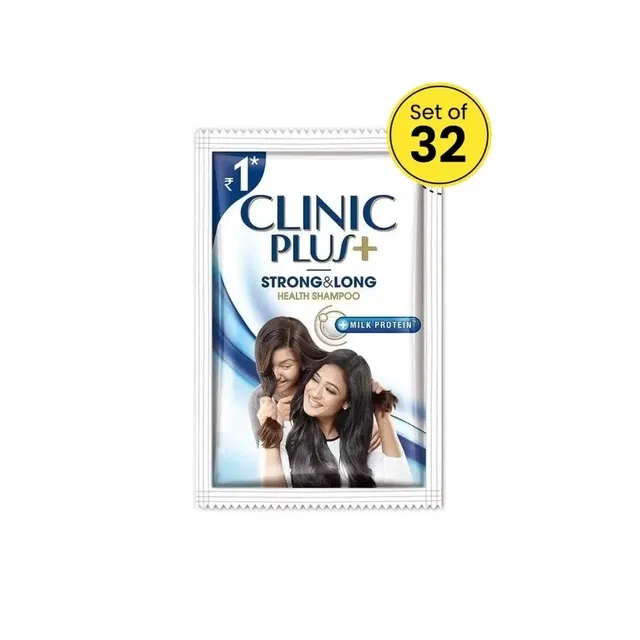 क्लिनिक प्लस हेल्दी स्ट्रांग & लॉन्ग शैम्पू 6 ml (पैक ऑफ़ 32)