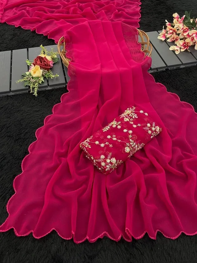 Silk Woven Design Saree for Women, Pink  (6.3 m)