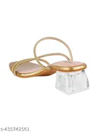 Solid Pointed Toe Block Heels for Kids 