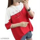 Polycotton T-shirt for Women, Red 