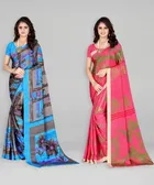 Crepe Printed Saree for Women 