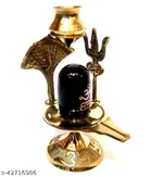 Brass Shivling with Sheshnag 