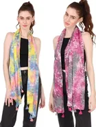 Cotton Blend Printed Scarves for Women 