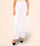 Polyester Solid Trouser for Women 