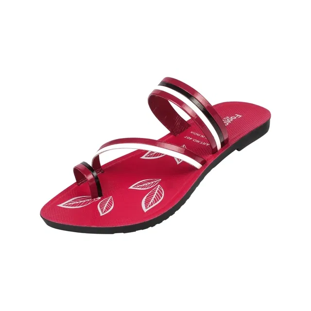 Flats for Women (Maroon, 7)