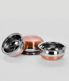 3 Piecs Stainless Steel Copper Bottom Handi Pot Set 1000ml, 1350ml, 750ml