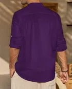 Full Sleeves Solid Short Kurta for Men 