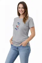 Cotton Blend Printed T-shirt for Men, Grey 