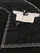 Crepe Solid Saree for Women 