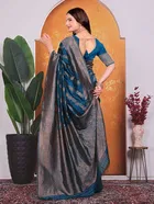 Banarasi Silk Embroidered Saree for Women 