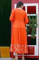 Rayon Printed Kurti for Women 