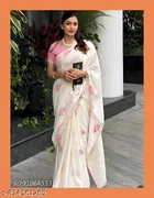 Cotton Linen Saree for Women 