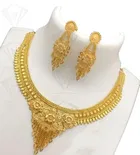 Alloy Choker Necklace with Earrings for Women 