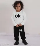 Hosiery Cotton Full Sleeves T-Shirt with Pant Clothing Set for Kids 