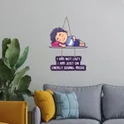 KC Arts Not Lazy Funny Wall Hanging