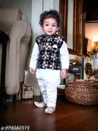 Solid Cotton Blend Kurta Set for Boys 
