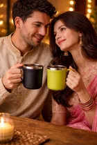 Stainless Steel Coffe Mug, Multicolour , Pack of 2 