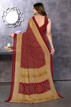 Georgette Printed Saree for Women 