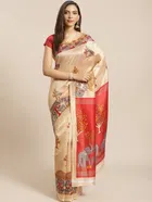 Mysore Silk Printed Saree for Women 