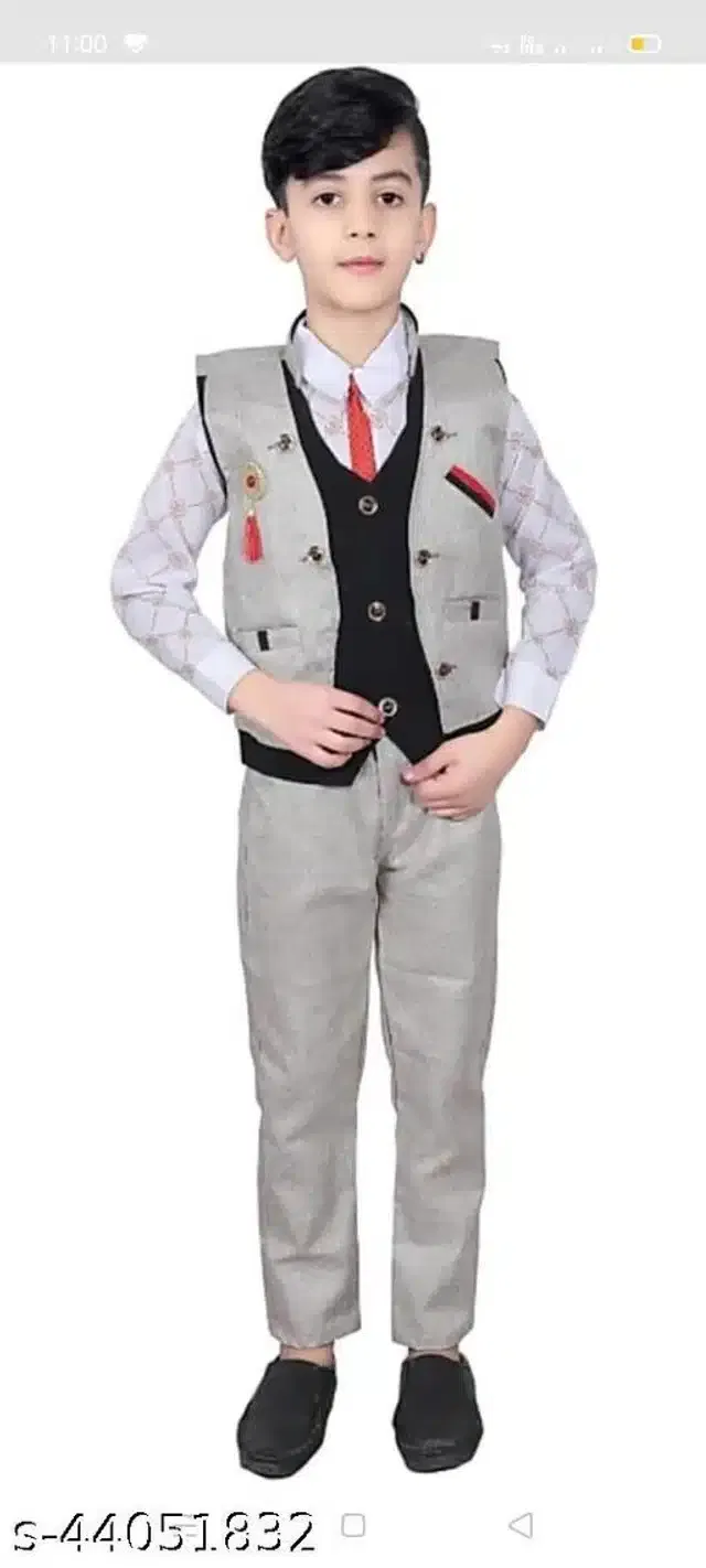 Ethnic Clothing Set for Boys (Multicolor, 10-11 Years)