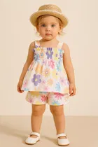 Rayon Printed Clothings Set for Girls 