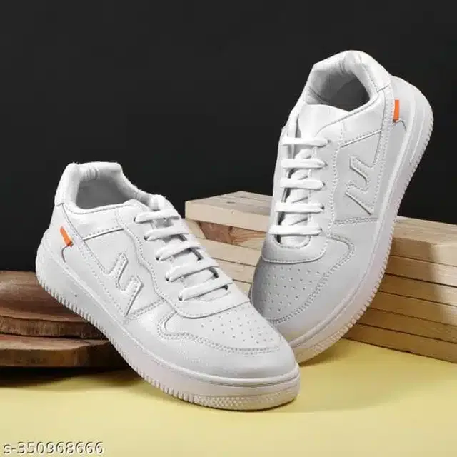 Casual Shoes for Men (White, 6)