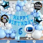 Space Astraunaut Theme 6th Happy Birthday Decoration Items For Girls, Multicolor, Pack of 112