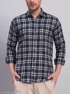 Cotton Blend Checked Shirts for Men, Multicolor 