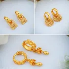 Gold-Plated Earrings/Studs/Bali Combo For Women'S/Girls