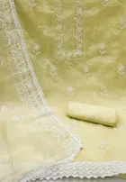 Organza Unstitched Dress Material for Women 