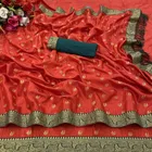Vichitra Silk Applique Saree for Women 