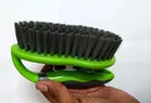 Plastic Heavy Duty Laundry Scrub Brush with Comfort Grip Handle (Green)