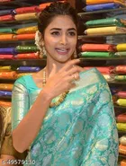 Litchi Silk Zari Woven Saree for Women, Blue 