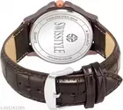 PU Strap Brown Dial Analog Watch for Men, Brown