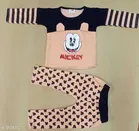 Hosiery Cotton Full Sleeves T-Shirt with Pant Clothing Set for Kids 
