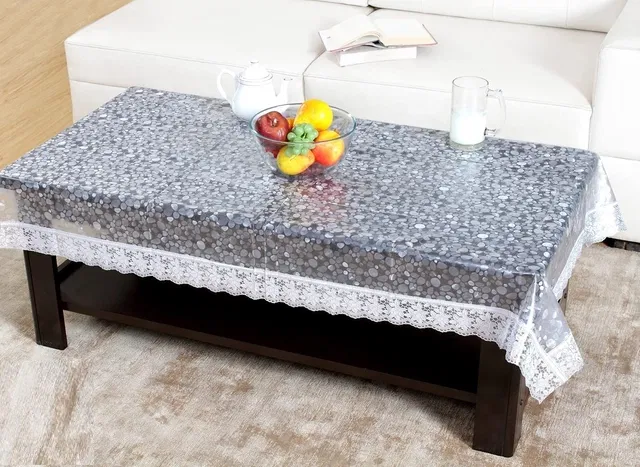PVC Printed 4 Seaters Table Cover (Multicolor, 40x60 inches)